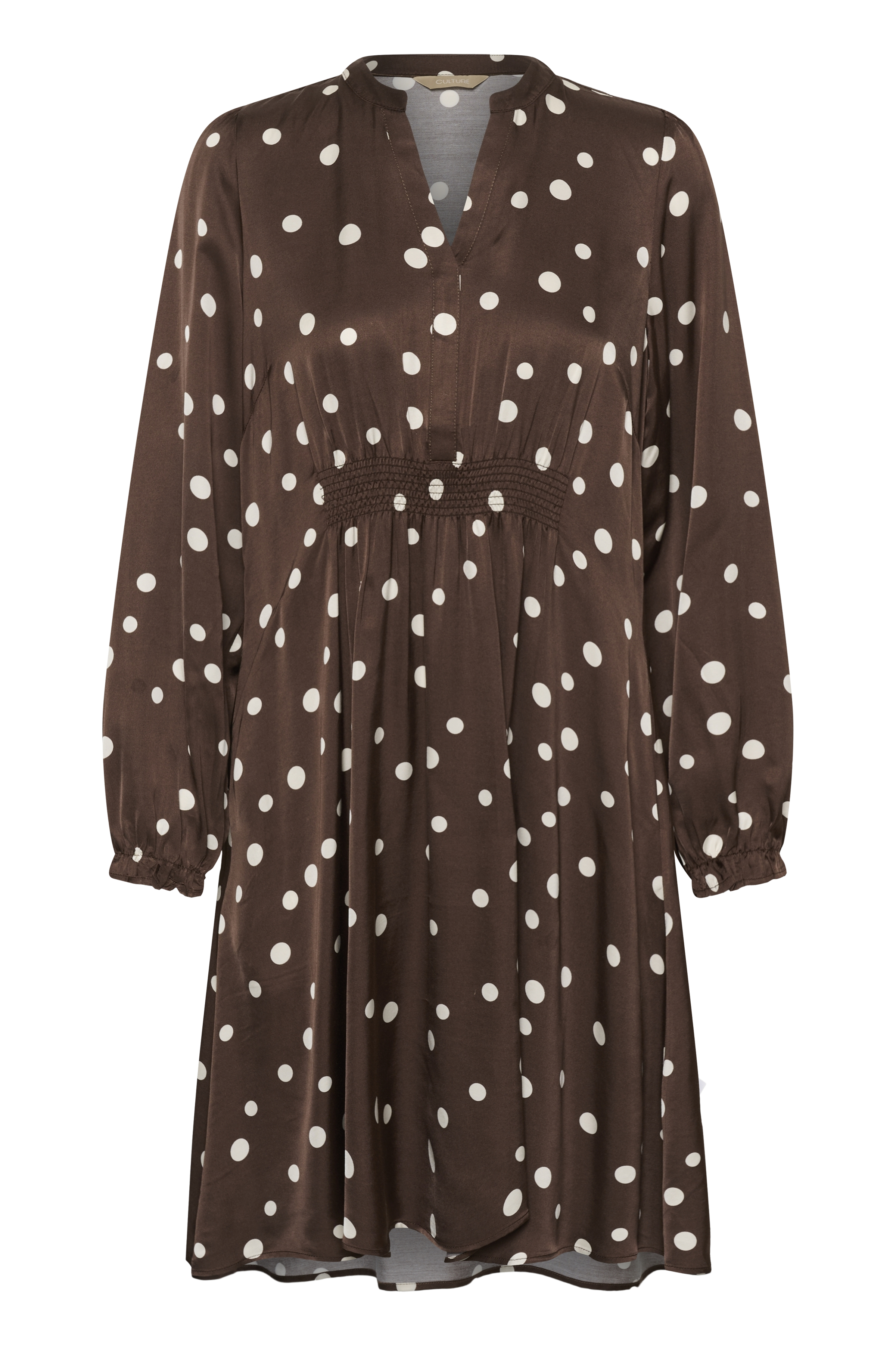 CUdotty Berna Short Dress Brown Whitecap Dot Brun Prickig Klänning - 5