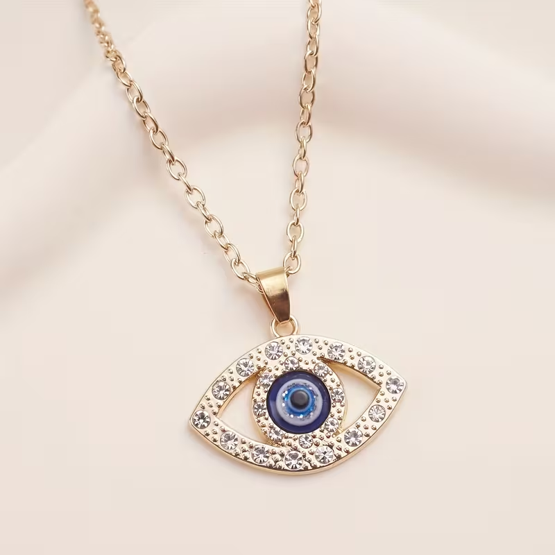 Halsband "Golden Eye" med Cubic Zirconia och i 18K Guldplätering
