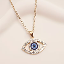 Halsband "Golden Eye" med Cubic Zirconia och i 18K Guldplätering