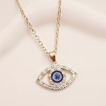 Halsband "Golden Eye" med Cubic Zirconia och i 18K Guldplätering