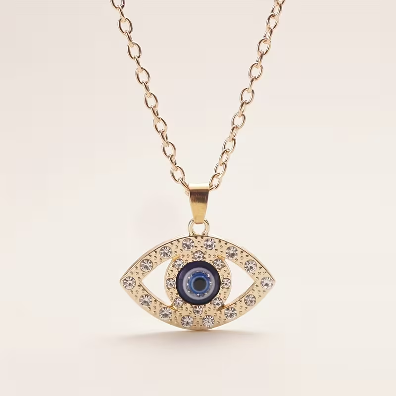 Halsband "Golden Eye" med Cubic Zirconia och i 18K Guldplätering - 3