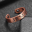 Ring "Jesus" i Koppar med Magneter
