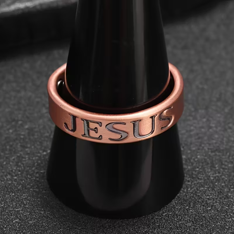 Ring "Jesus" i Koppar med Magneter - 6