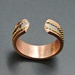 Ring i Antik Koppar med Magneter - 2