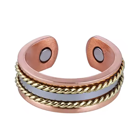 Ring i Antik Koppar med Magneter
