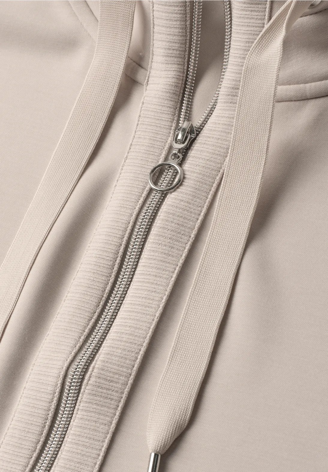 Silk Look Jacket w. Rib Details - Clay Sand - Street One - 6