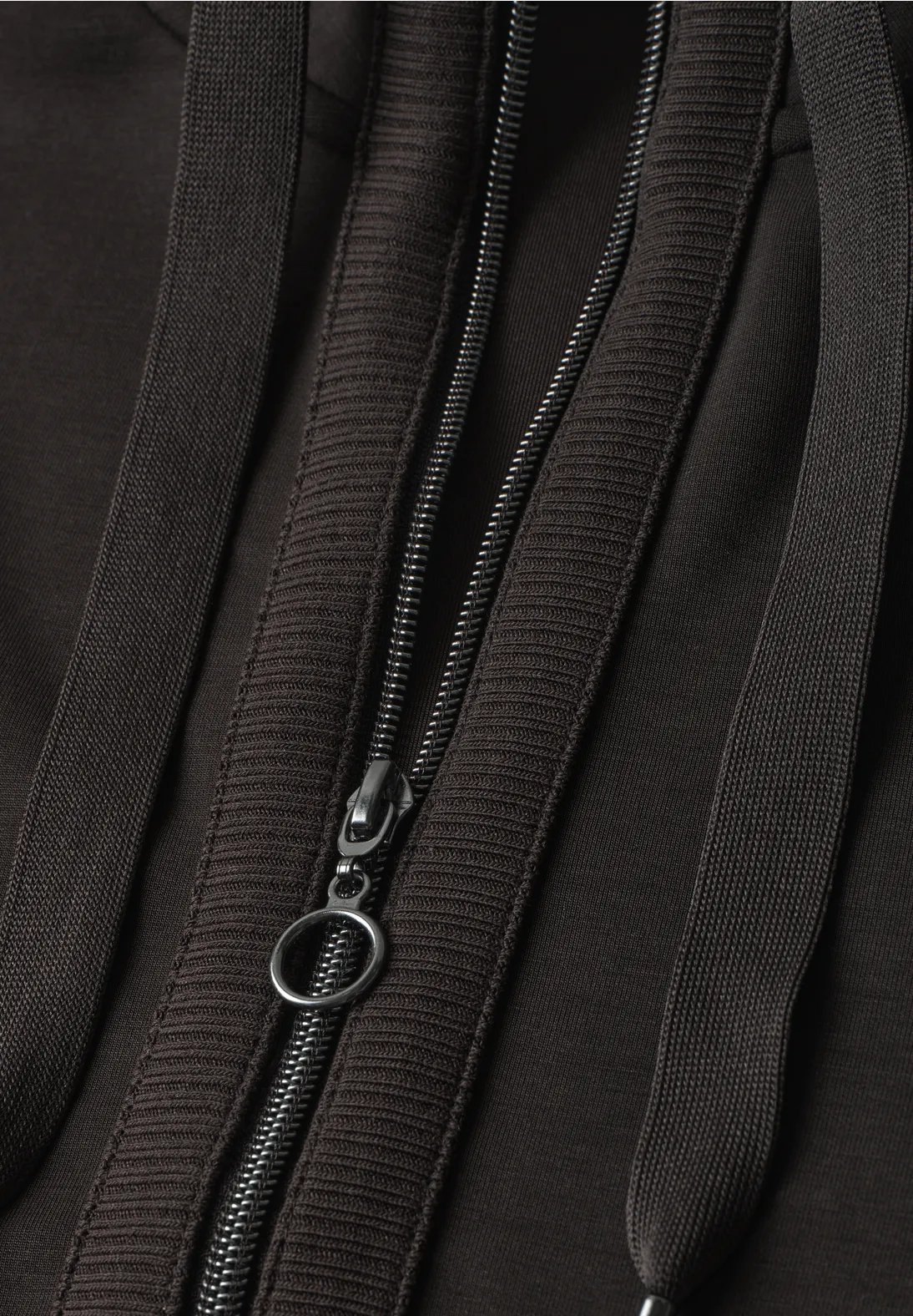Silk Look Jacket w. Rib Details - Black Coffee - Street One - 5