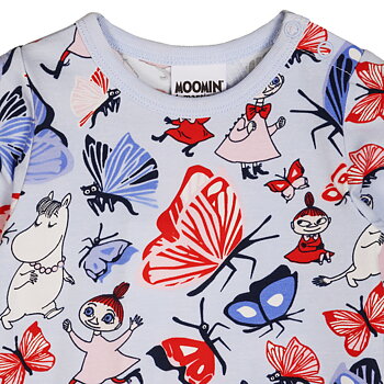 Body Mumin Fjärilspark - Ljusblå