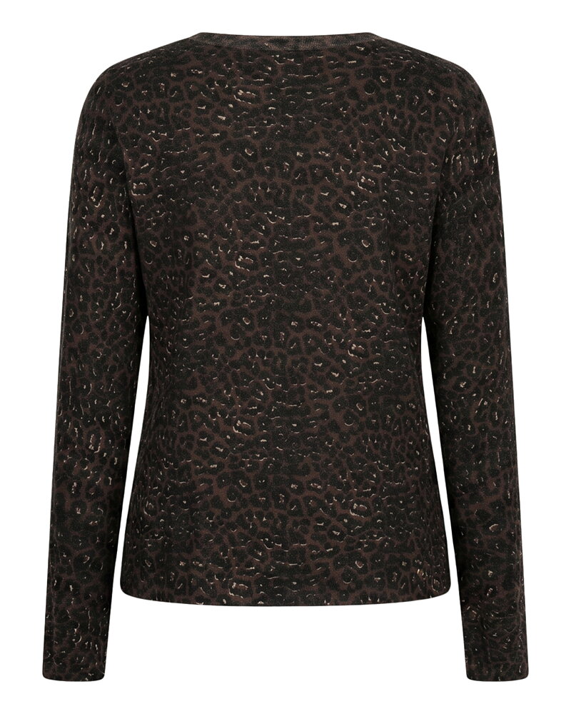 Jumper Sweet animal tunn svart/brun