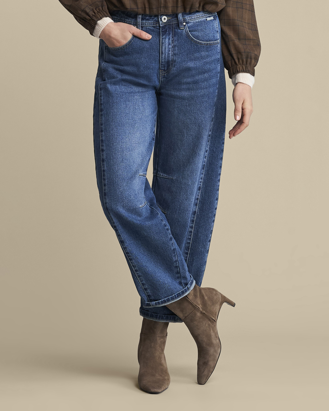 Barreljeans Cayla mellanblå denim - 4