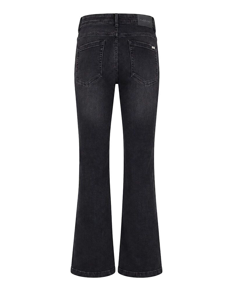 Jeans Colette hög midja vida ben svart denim
