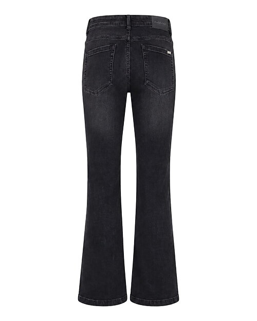 Jeans Colette hög midja vida ben svart denim - 2