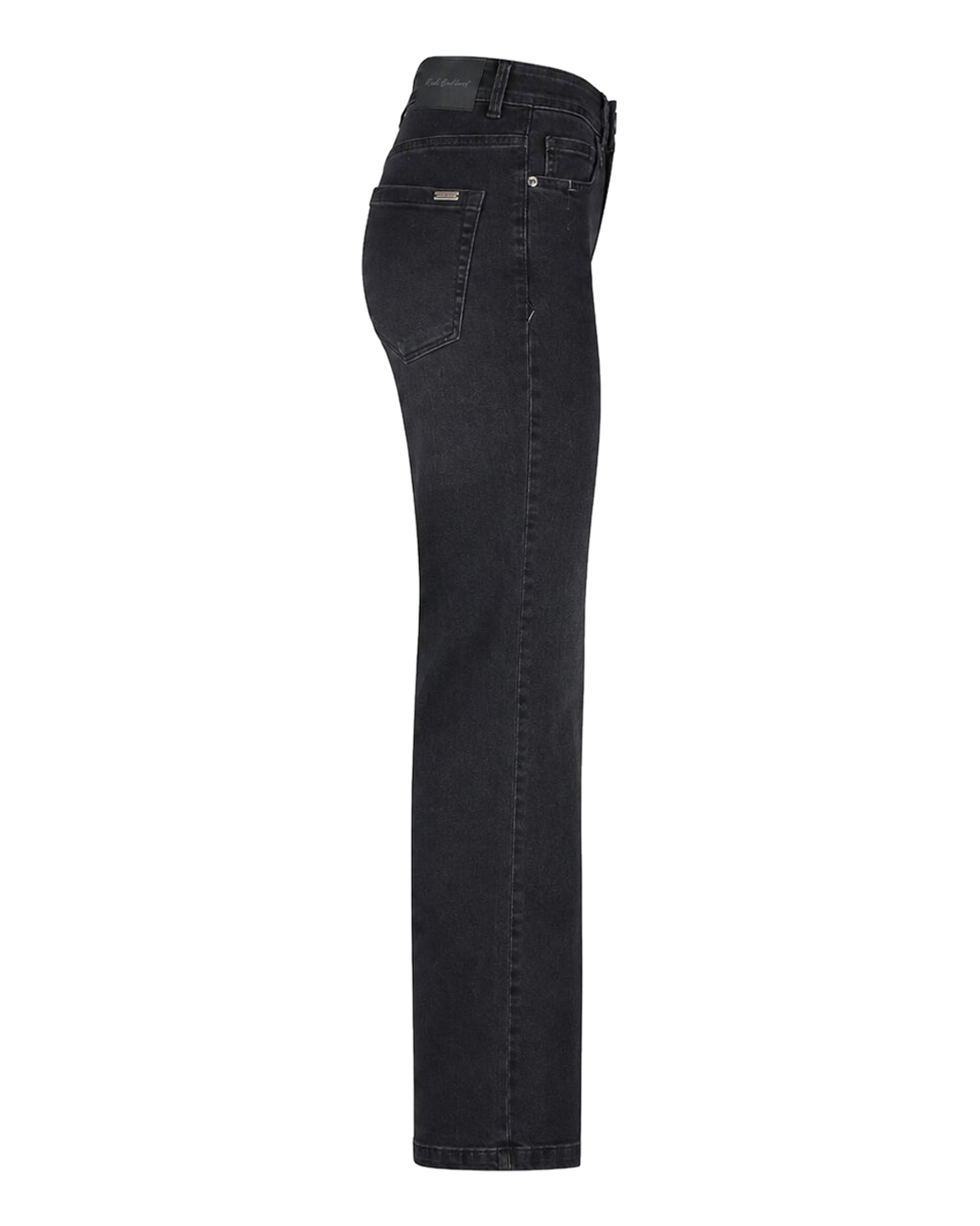 Jeans Colette hög midja vida ben svart denim - 3