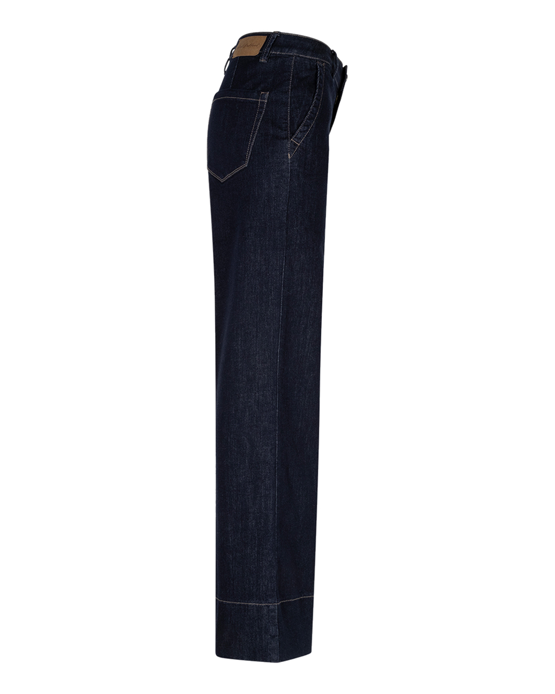 Jeans Conny hög midja vida ben mörk denim - 3
