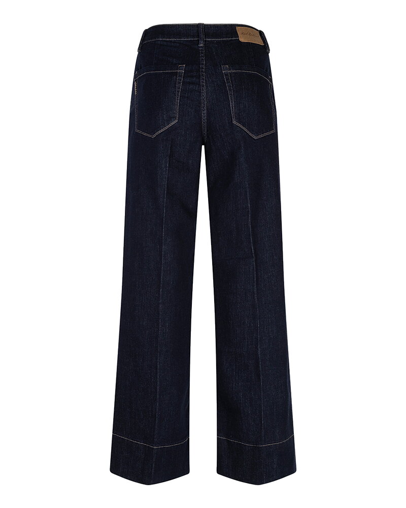 Jeans Conny hög midja vida ben mörk denim