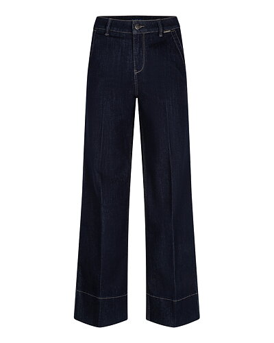 Jeans Conny hög midja vida ben mörk denim