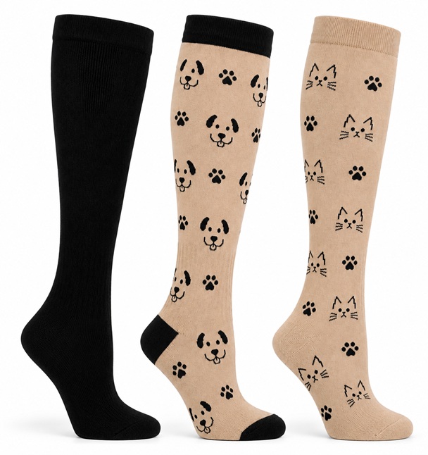 3-Pack Sthlm Sock Co. Support Socks for Dogs &amp; Cats