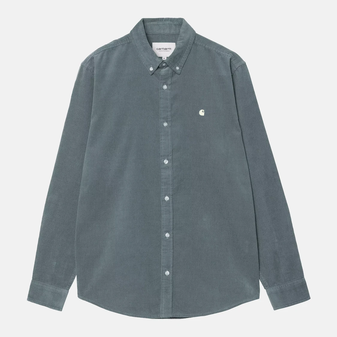 Carhartt WIP - Madison Fine Cord Long Sleeve Shirt Cozy Blue/Wax - 4