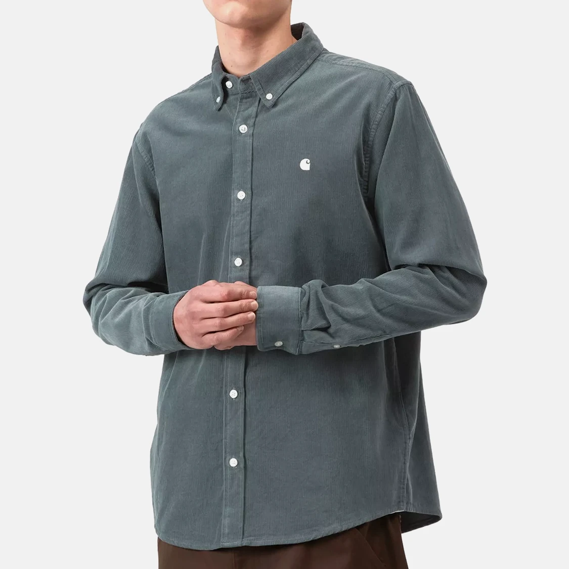 Carhartt WIP - Madison Fine Cord Long Sleeve Shirt Cozy Blue/Wax