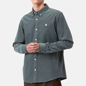 Carhartt WIP - Madison Fine Cord Long Sleeve Shirt Cozy Blue/Wax