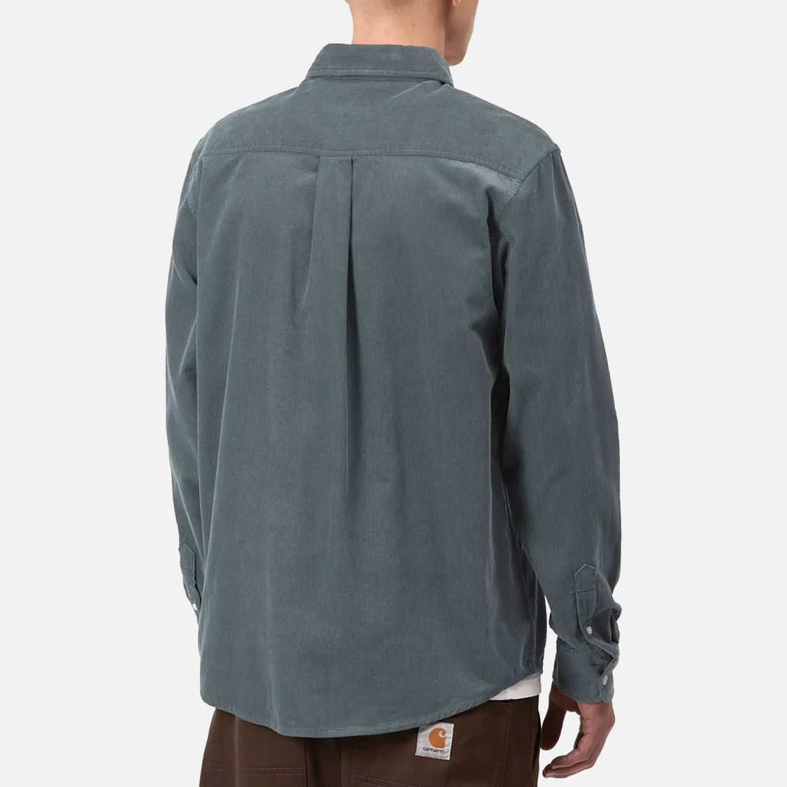 Carhartt WIP - Madison Fine Cord Long Sleeve Shirt Cozy Blue/Wax - 2