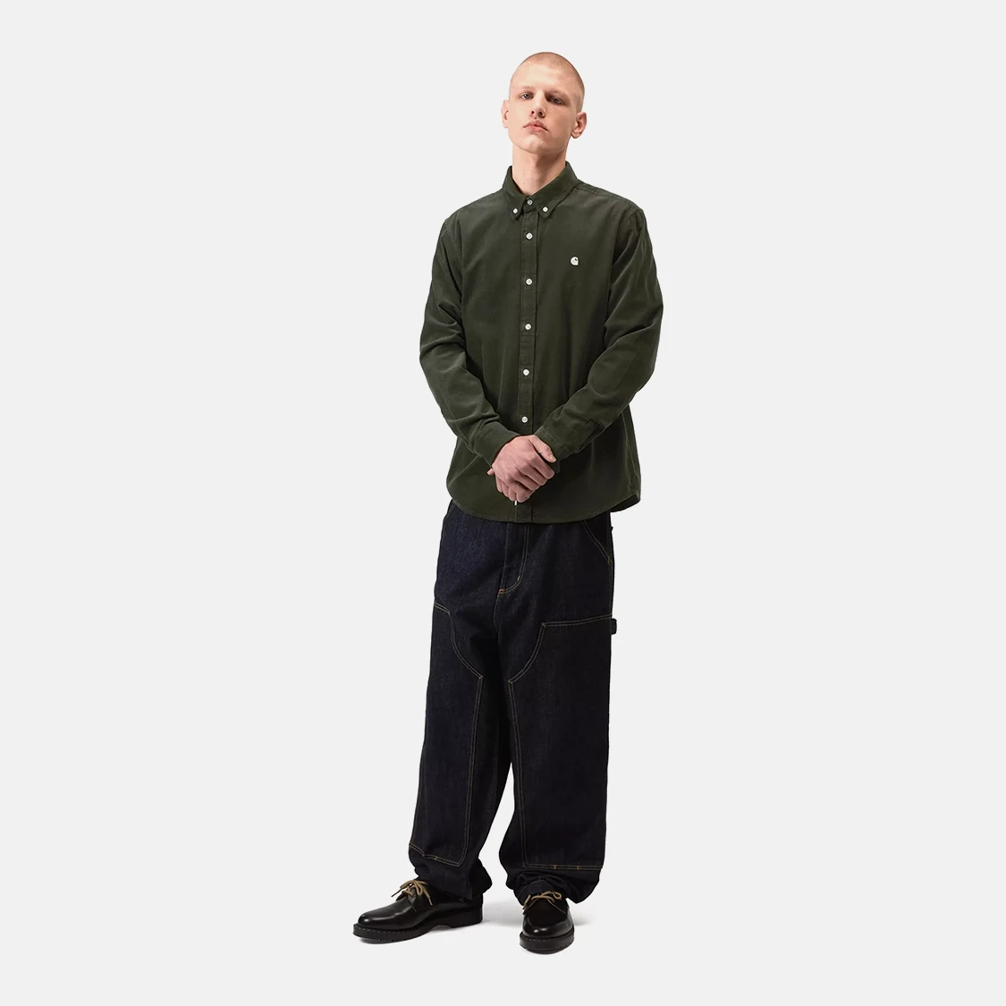 Carhartt WIP - Madison Fine Cord Long Sleeve Shirt Optunia/Wax - 3