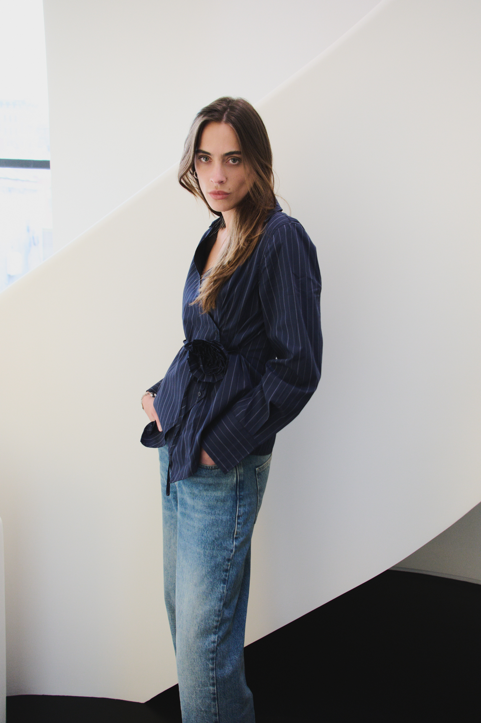 Leveté Room - Teo 1 Blouse Dark Navy Combi - 8