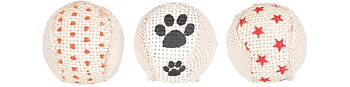 Trixie Kattleksak Skallerbollar Med Jute/Plast Ø 5cm 3-Pack Flerfärgad