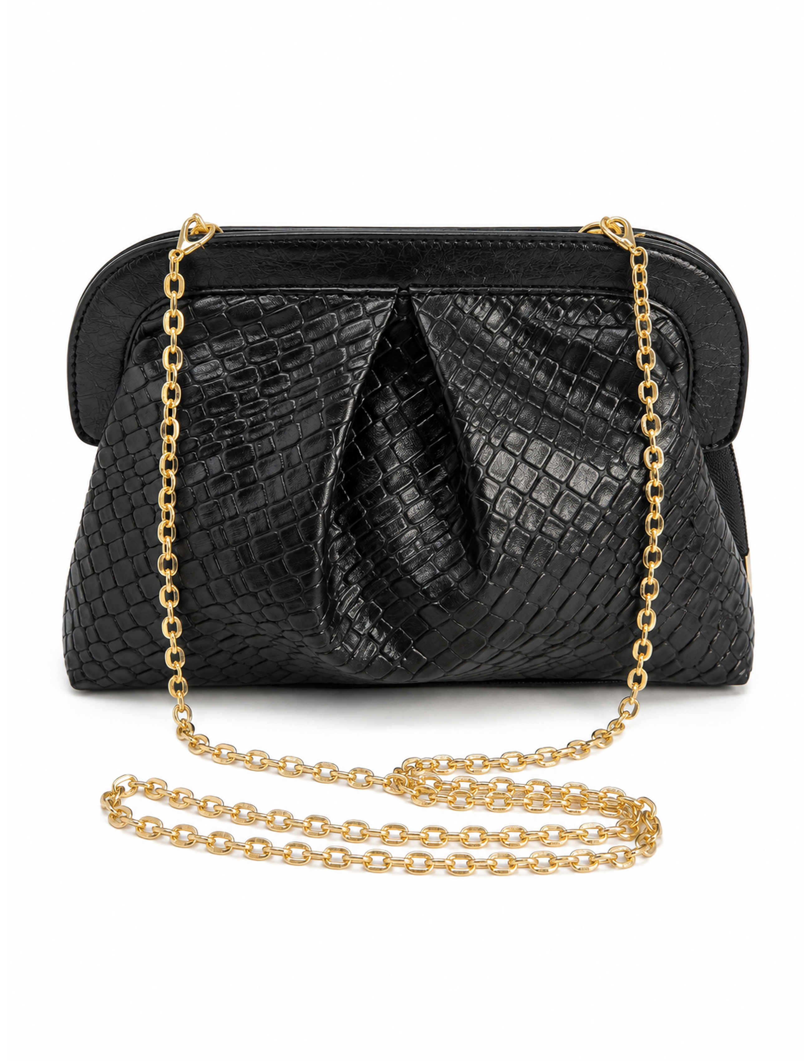 ABBIE FRAME CLUTCH BLACK