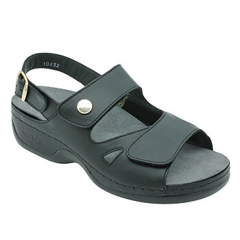 2672 Ergoflex Sandal Svart med Hälrem
