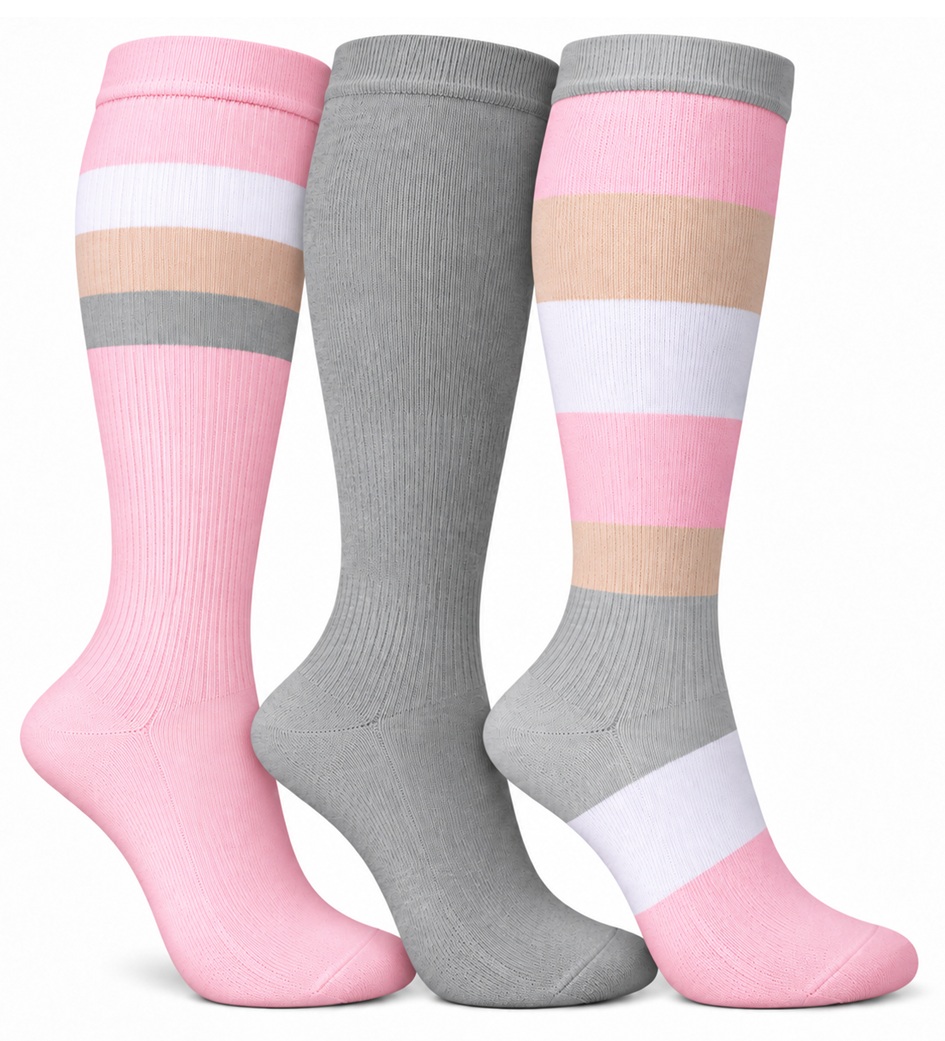 3-Pack Sthlm Sock co. Stödstrumpor Block- & Topp randiga