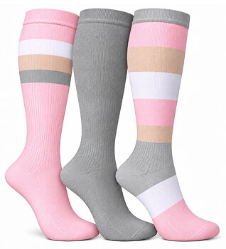 3-Pack Sthlm Sock co. Stödstrumpor Block- & Topp randiga