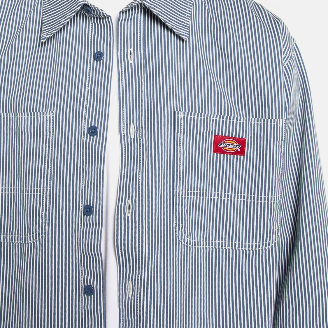 Dickies - Hickory Long Sleeve Work Shirt Retro Indigo - 4