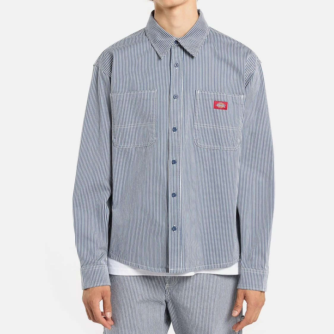 Dickies - Hickory Long Sleeve Work Shirt Retro Indigo