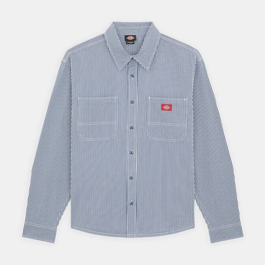 Dickies - Hickory Long Sleeve Work Shirt Retro Indigo - 5