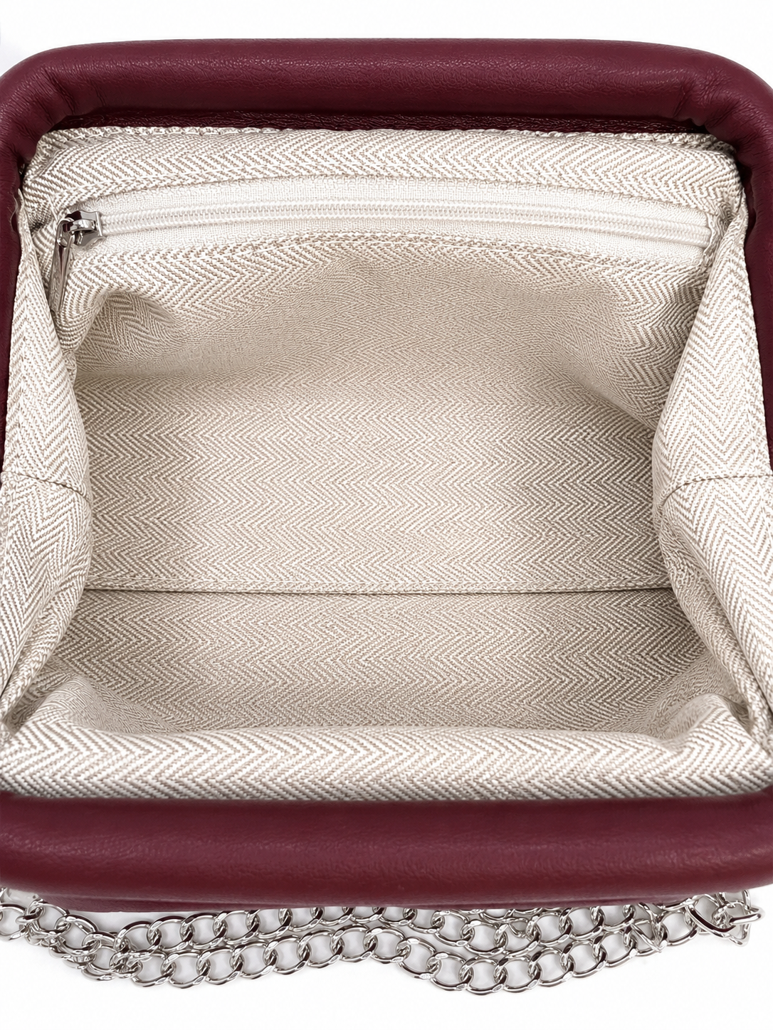 MIO STUDDED FRAME POUCH WINE