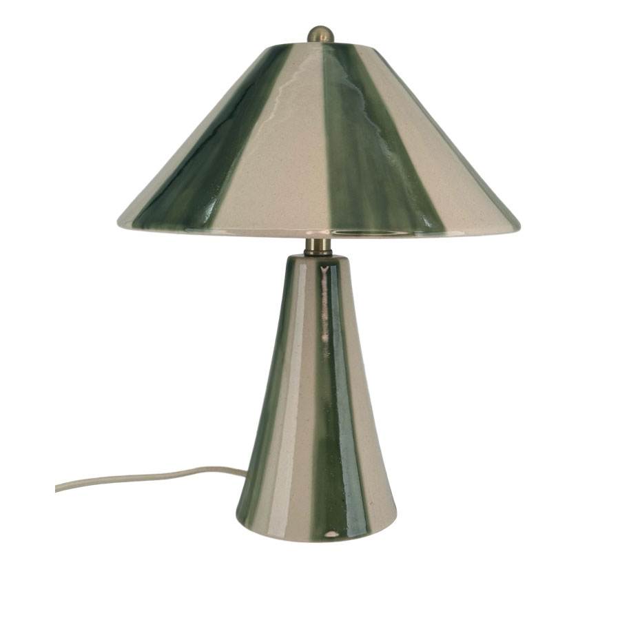 Bordslampa kalas grön/beige
