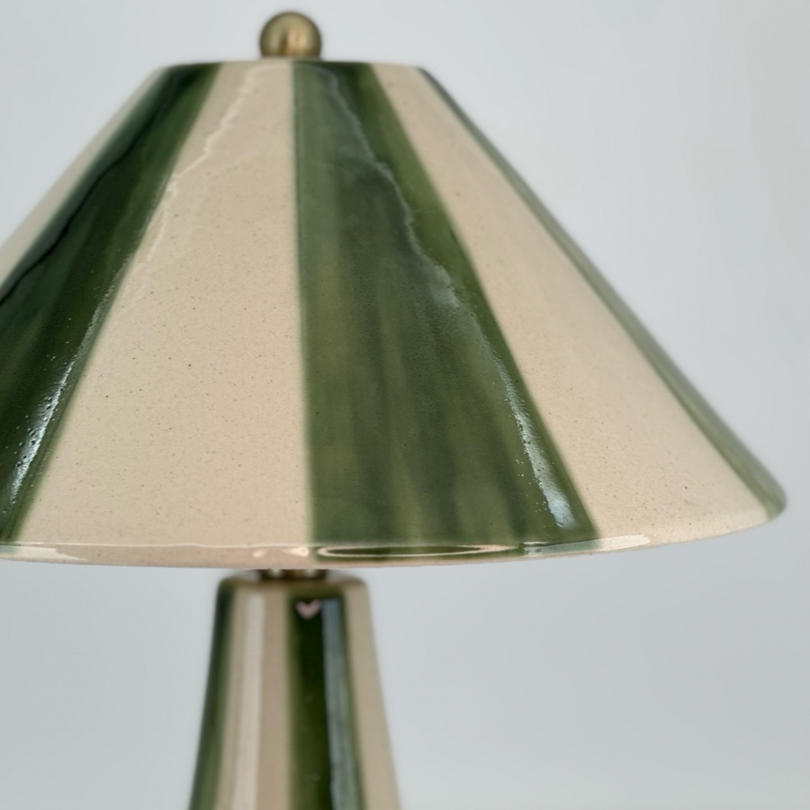 Bordslampa kalas grön/beige - 3