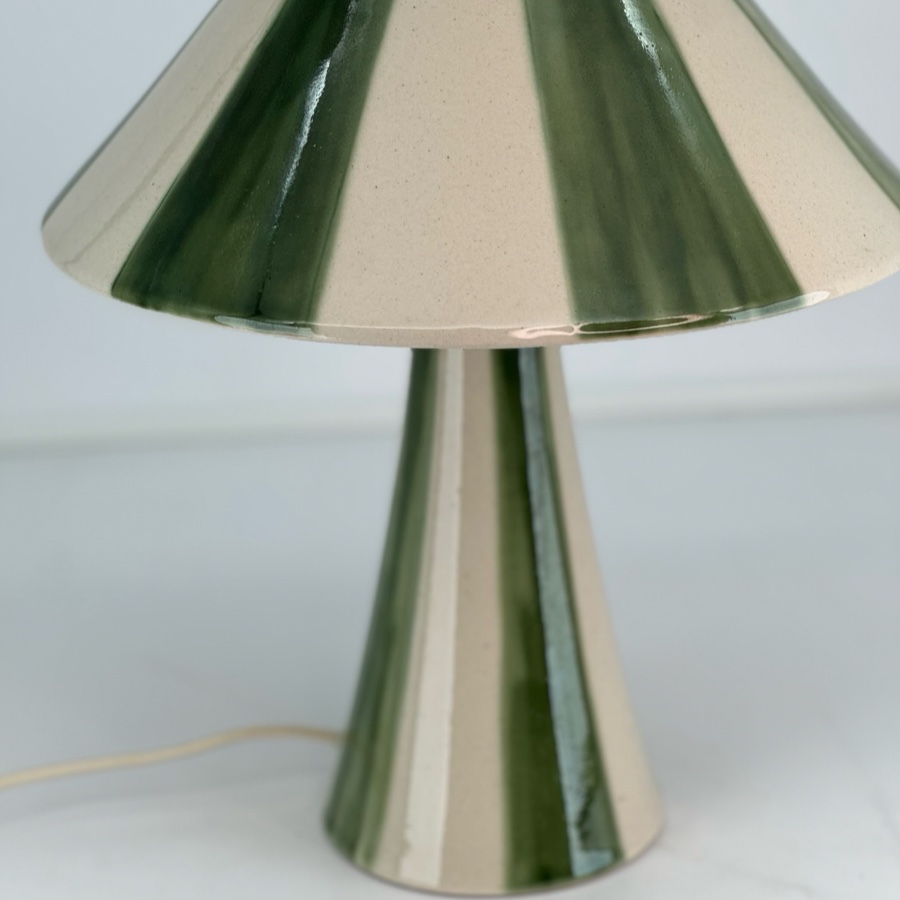 Bordslampa kalas grön/beige - 2