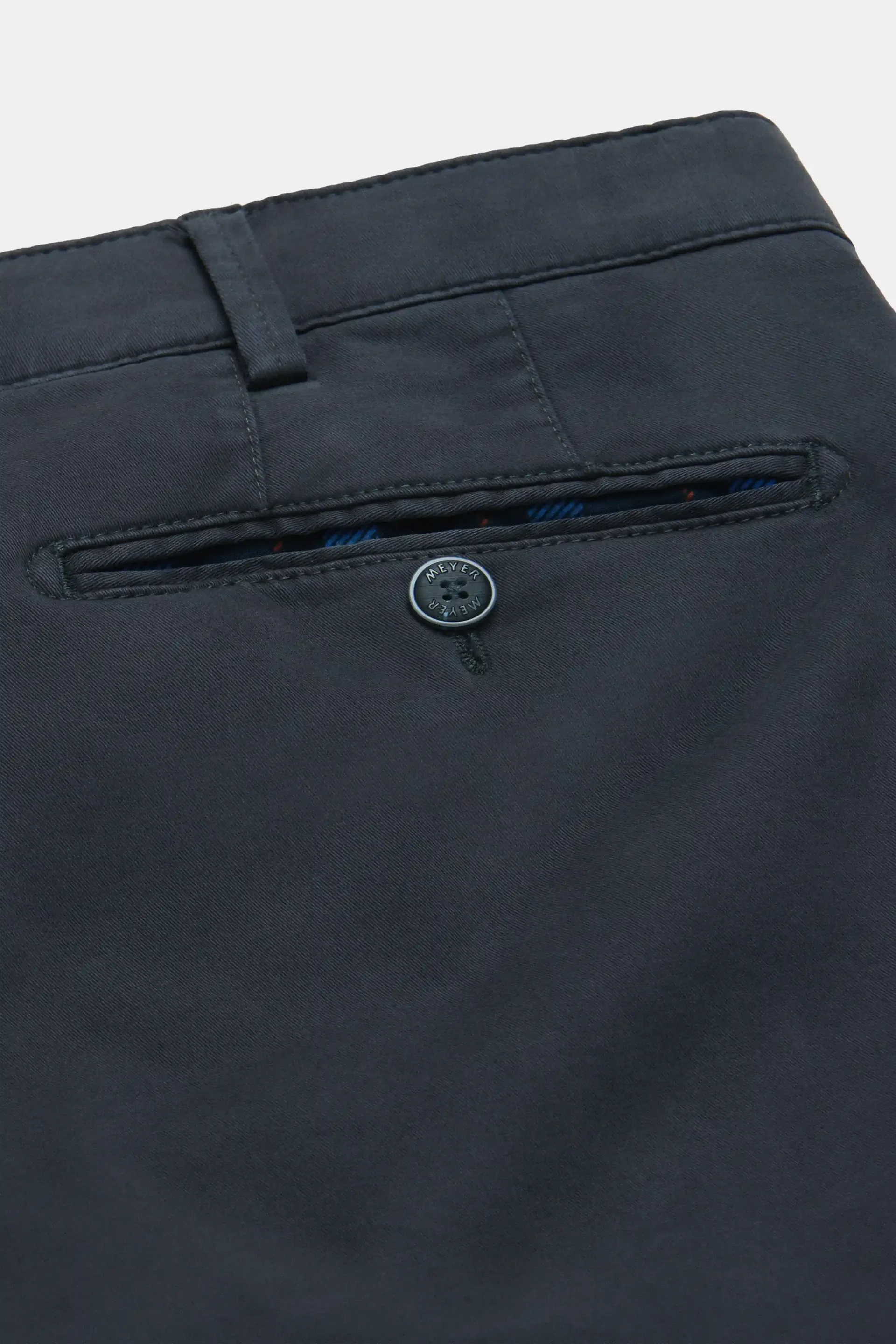 Grå (dark grey) chinos med thermofoder i Fine Twill och modern passform (Meyer / Bonn) - 7