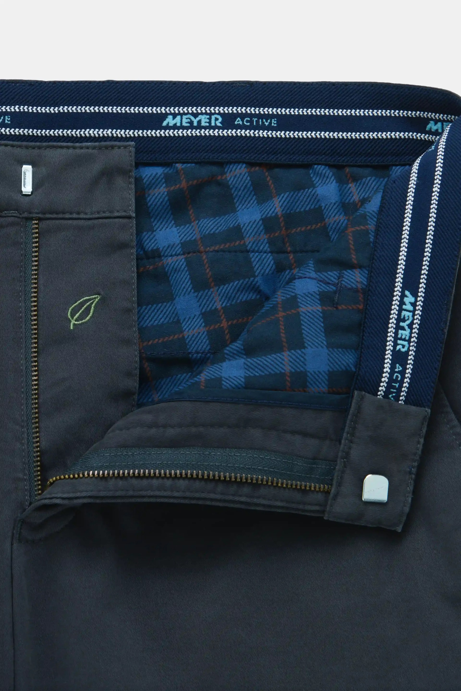 Grå (dark grey) chinos med thermofoder i Fine Twill och modern passform (Meyer / Bonn) - 6