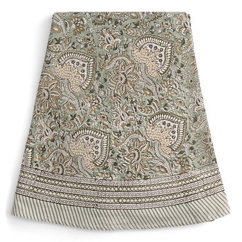 Rund bomullsduk Oriental Sea Foam Ø220 cm