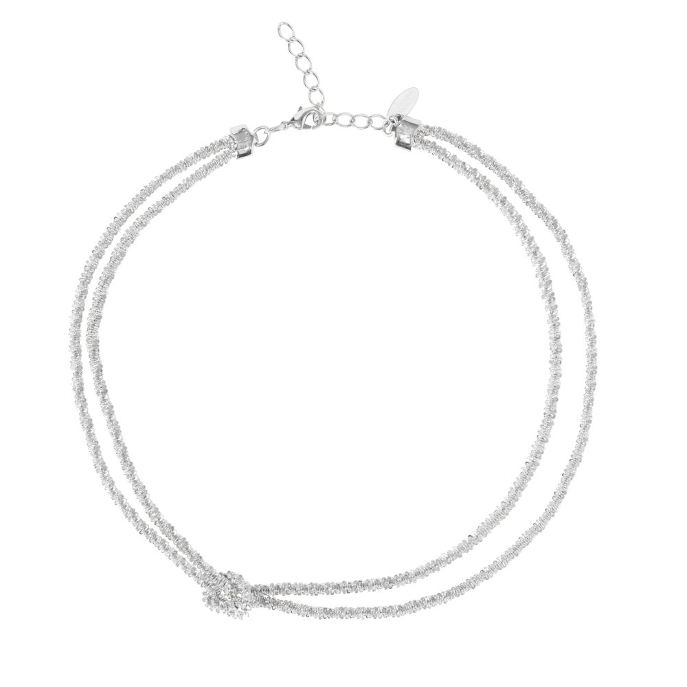 Caroline Svedbom Gemma Knot halsband rhodium