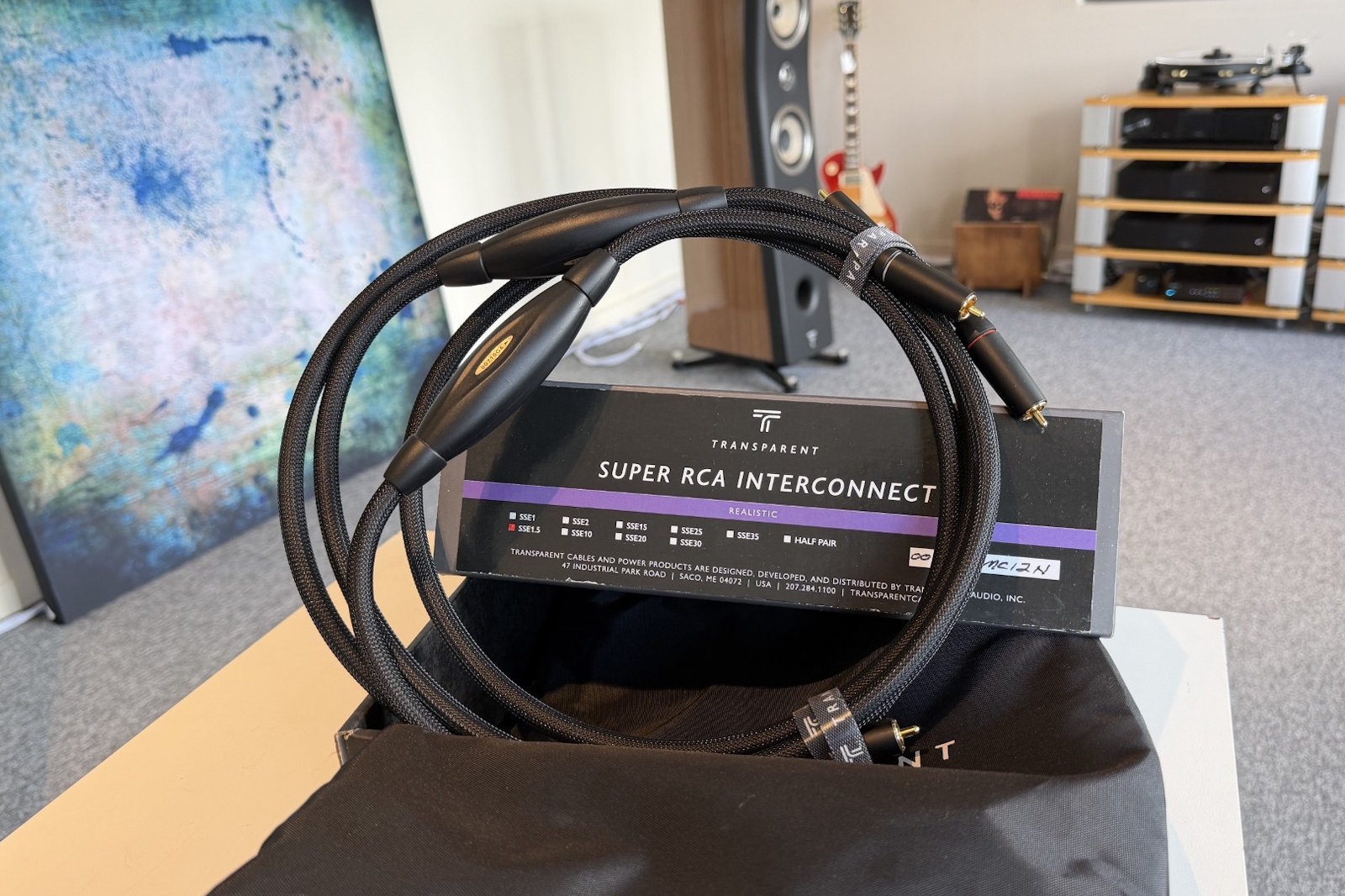 Transparent Super RCA G6 - 1.5m - Beg signalkablar