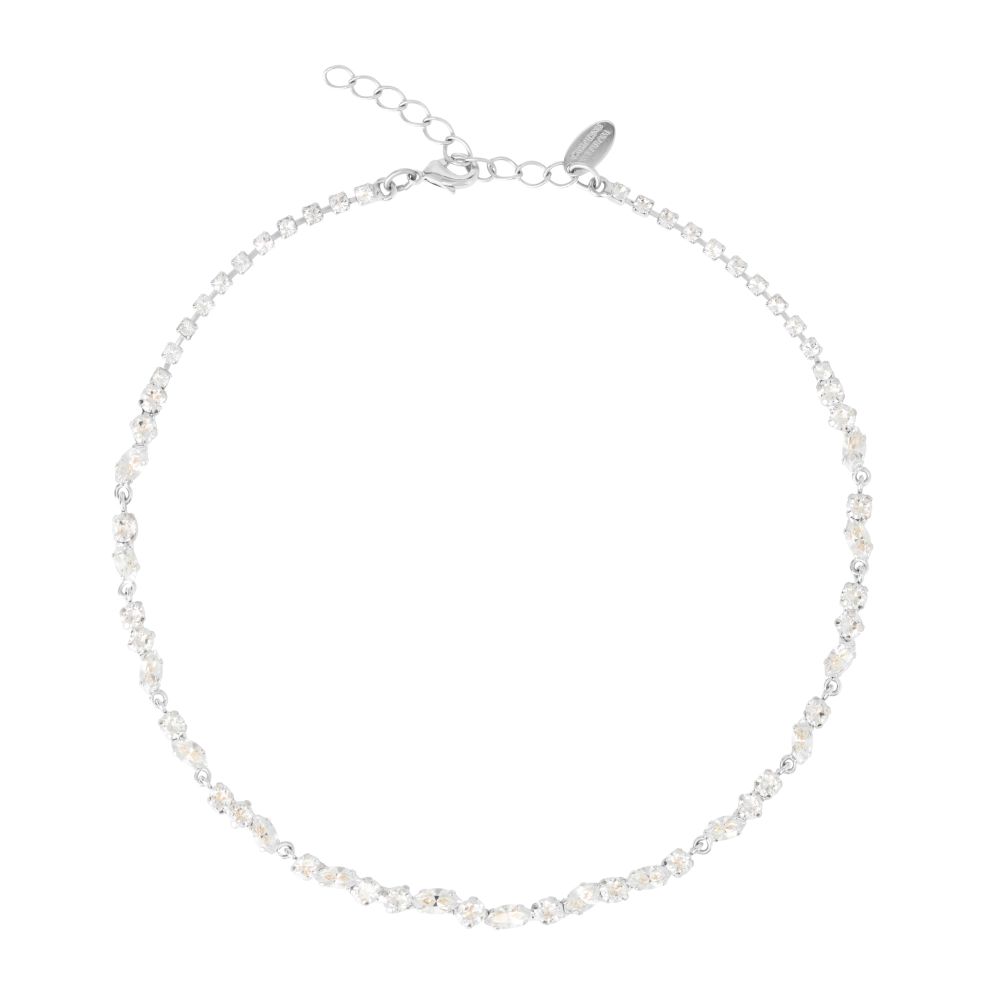 Caroline Svedbom Alelia halsband rhodium crystal