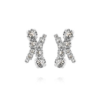 Caroline Svedbom Halo örhängen rhodium crystal