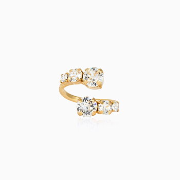 Caroline Svedbom Halo ring guld crystal