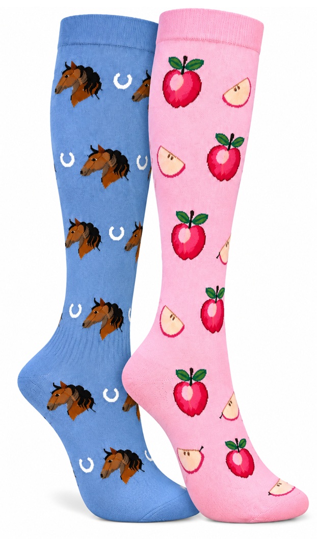 2-Pack Sthlm Sock co. Stödstrumpor Hästar & Äpplen
