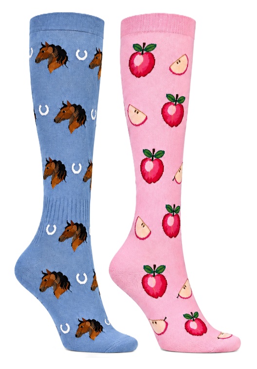 2-Pack Sthlm Sock co. Stödstrumpor Hästar & Äpplen