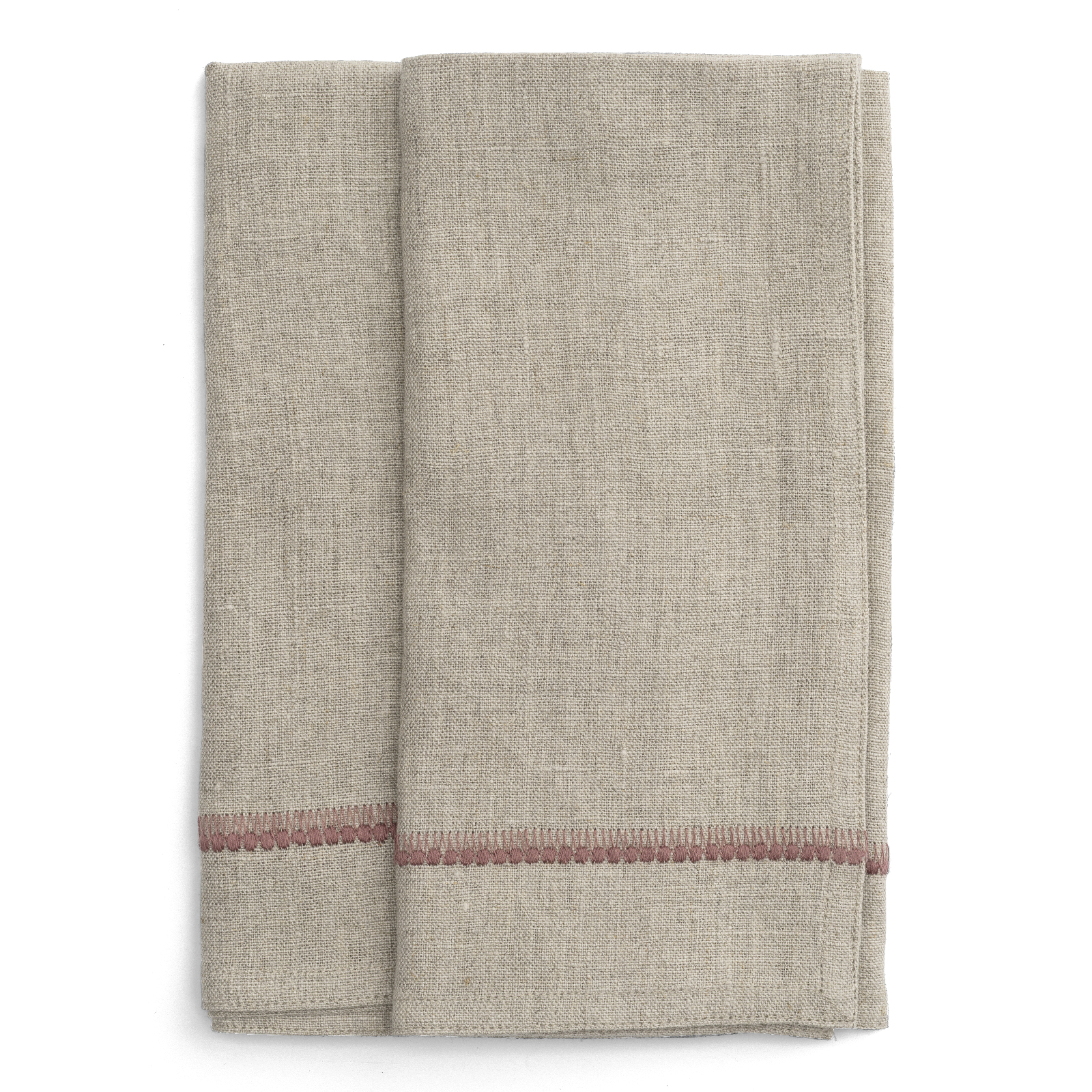 Linneservetter Embroidery Old Rose – 2 st.